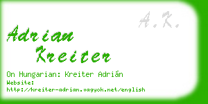 adrian kreiter business card