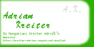 adrian kreiter business card